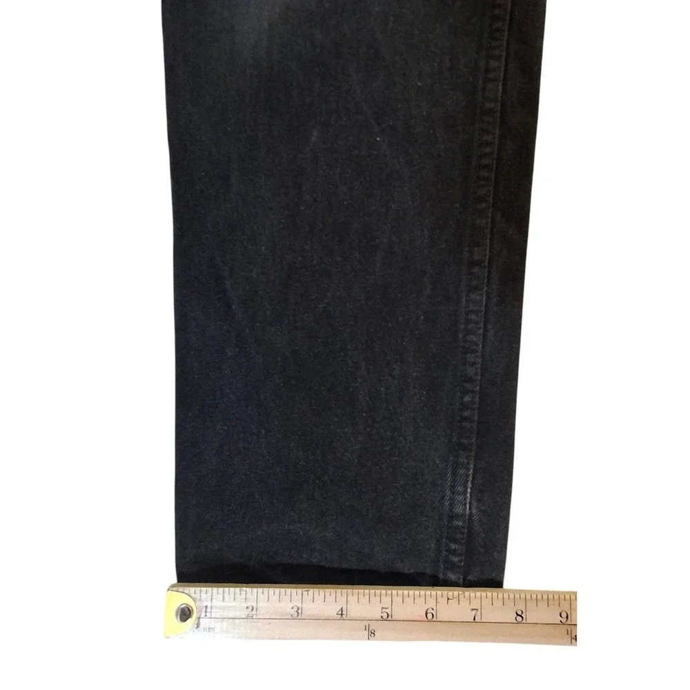 VTG Levi's 550 Relaxed Fit Tapered Leg Jeans Mens 38x32* Black Denim Orange Tab - Picture 10 of 12
